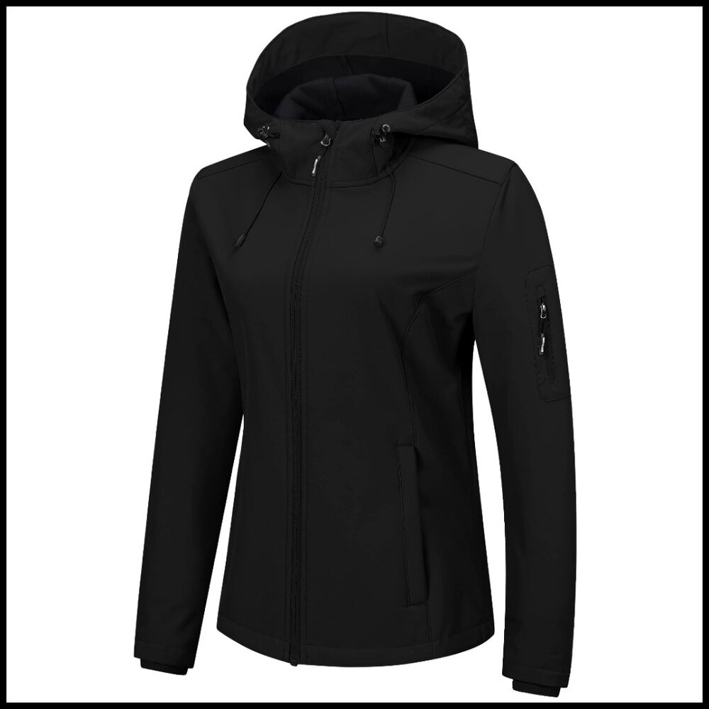 Fleece Lined Softshell Jacket Waterproof Windbrea… - image 1